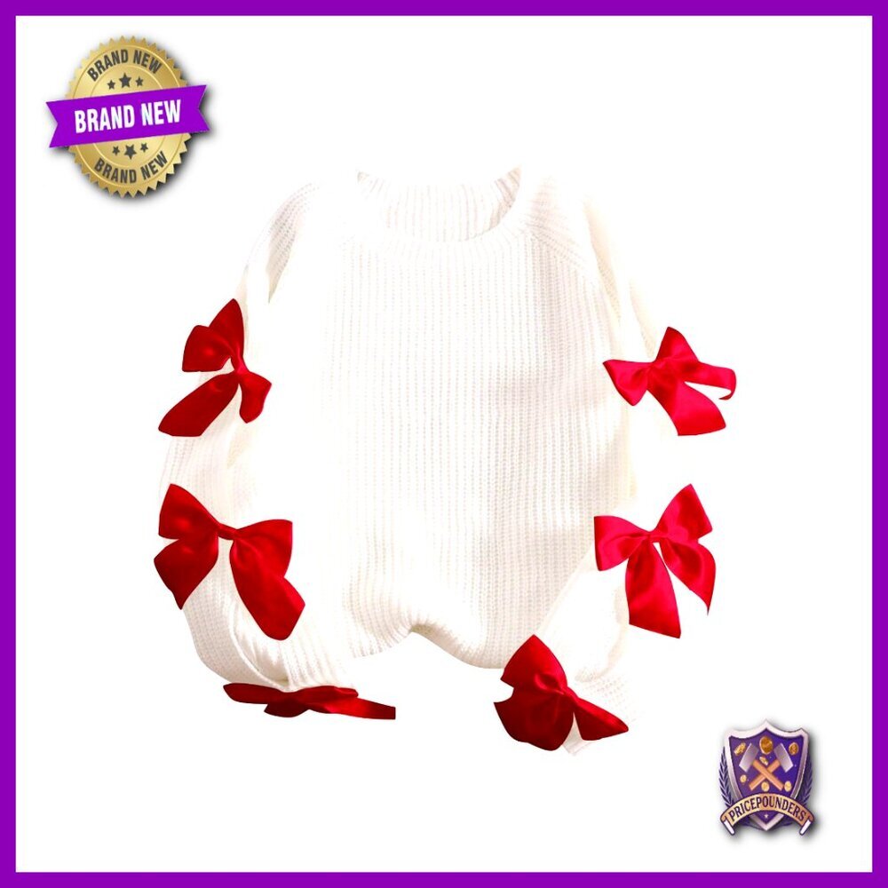 Plus Size Chunky Knit Sweater with Bow Cutout and Raglan Sleeves
